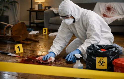 Limpeza técnica e desinfecção de ambientes após cenas traumáticas